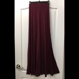 Burgundy Maxi Skirt